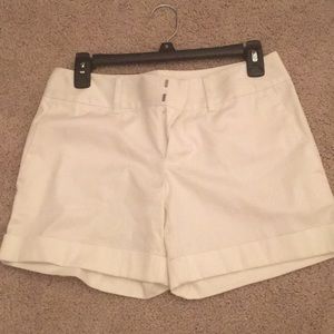 White cotton shorts